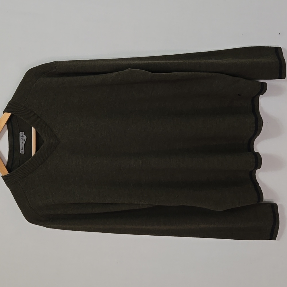 Smartwool Men's V-neck Sweater Size XL Olive Green